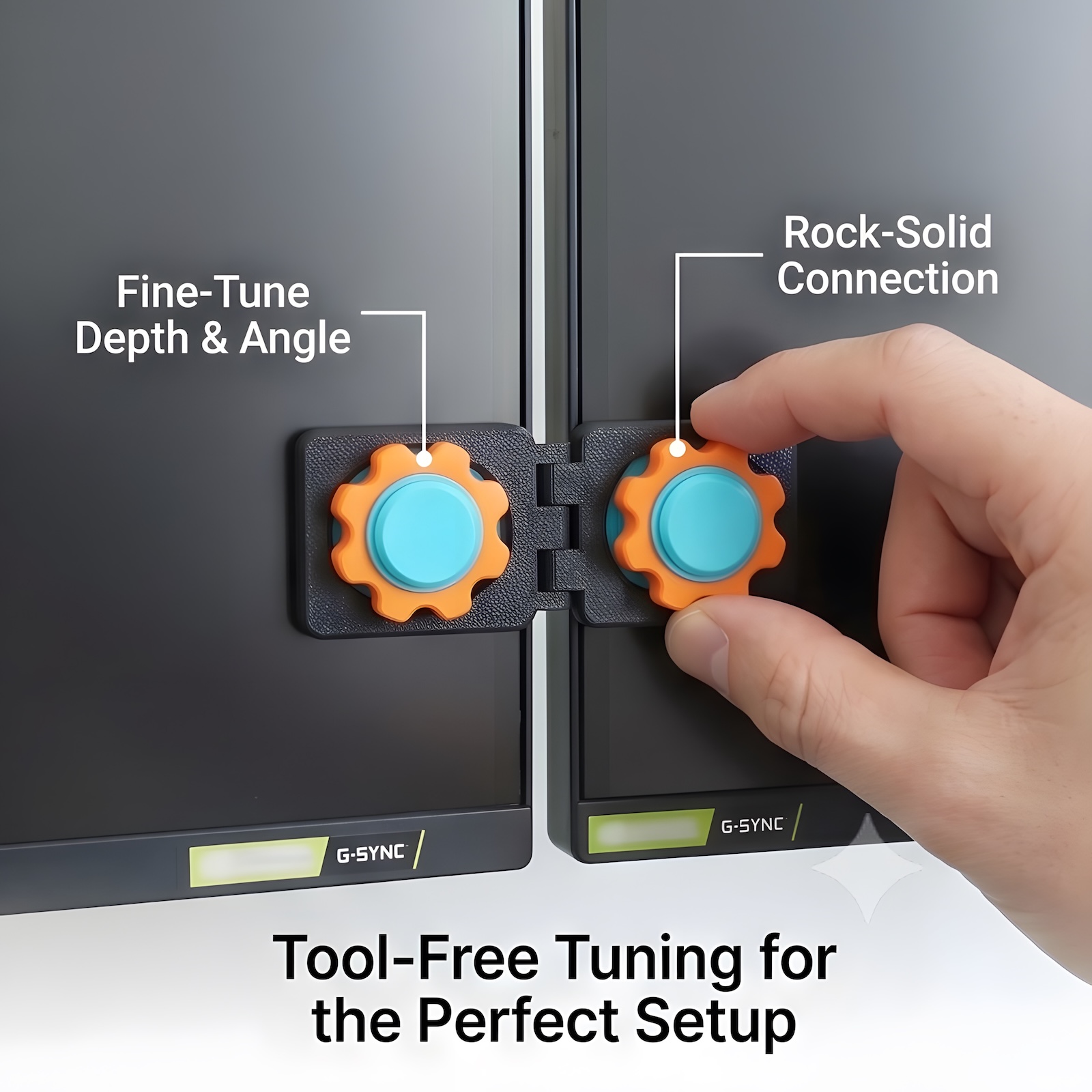 Screen Alignment Tool - Uniwersalny klips do wyrównywania dwóch monitorów,