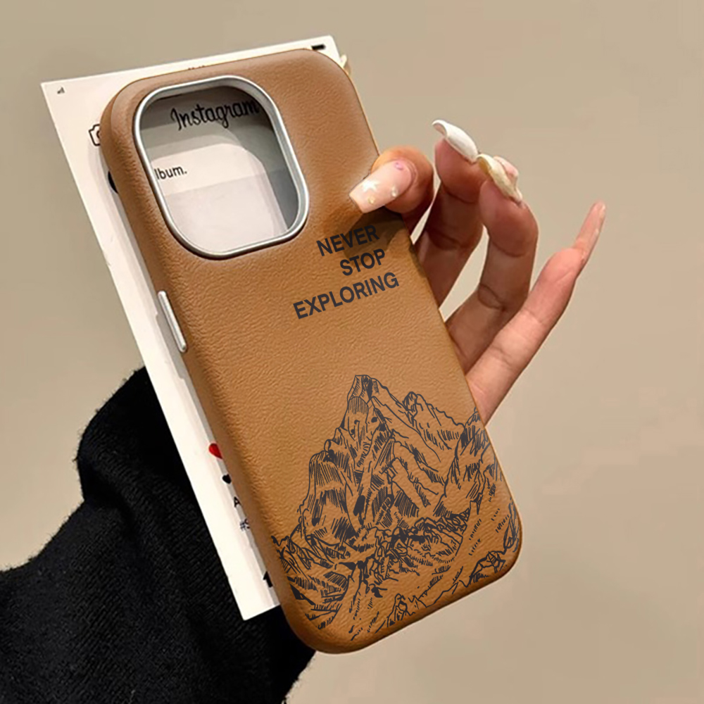 Samsung Galaxy A55 - Luksusowe, proste etui w górskim stylu